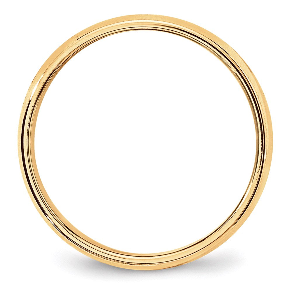 Solid 18K Yellow Gold 6mm Light Weight Milgrain Half Round Men's/Women's Wedding Band Ring Size 11.5