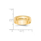 Solid 18K Yellow Gold 6mm Light Weight Milgrain Half Round Men's/Women's Wedding Band Ring Size 12.5