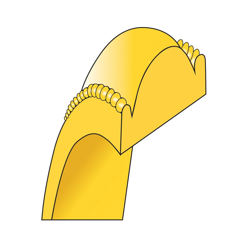 10k Yellow Gold 5mm Lightweight Milgrain Half Round Wedding Band Ring