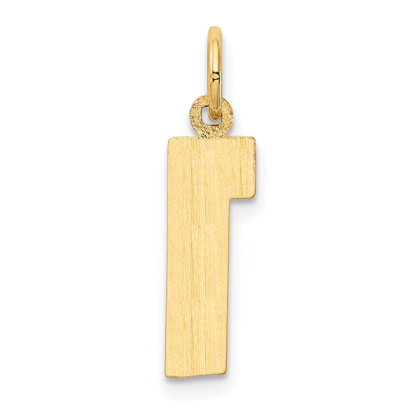 14K Yellow Gold Medium Polished Number 1 Charm