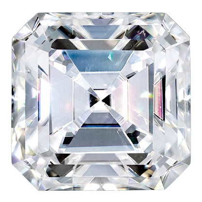 Gemstone Moissanite Pure Light D-E-F Color 8mm Asscher Cut