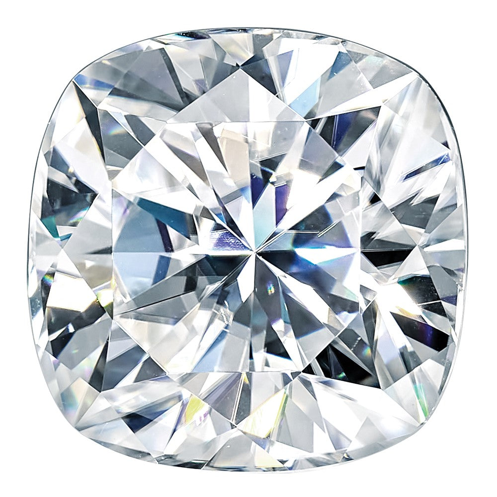 Gemstone Moissanite Pure Light D-E-F Color 10mm Cushion