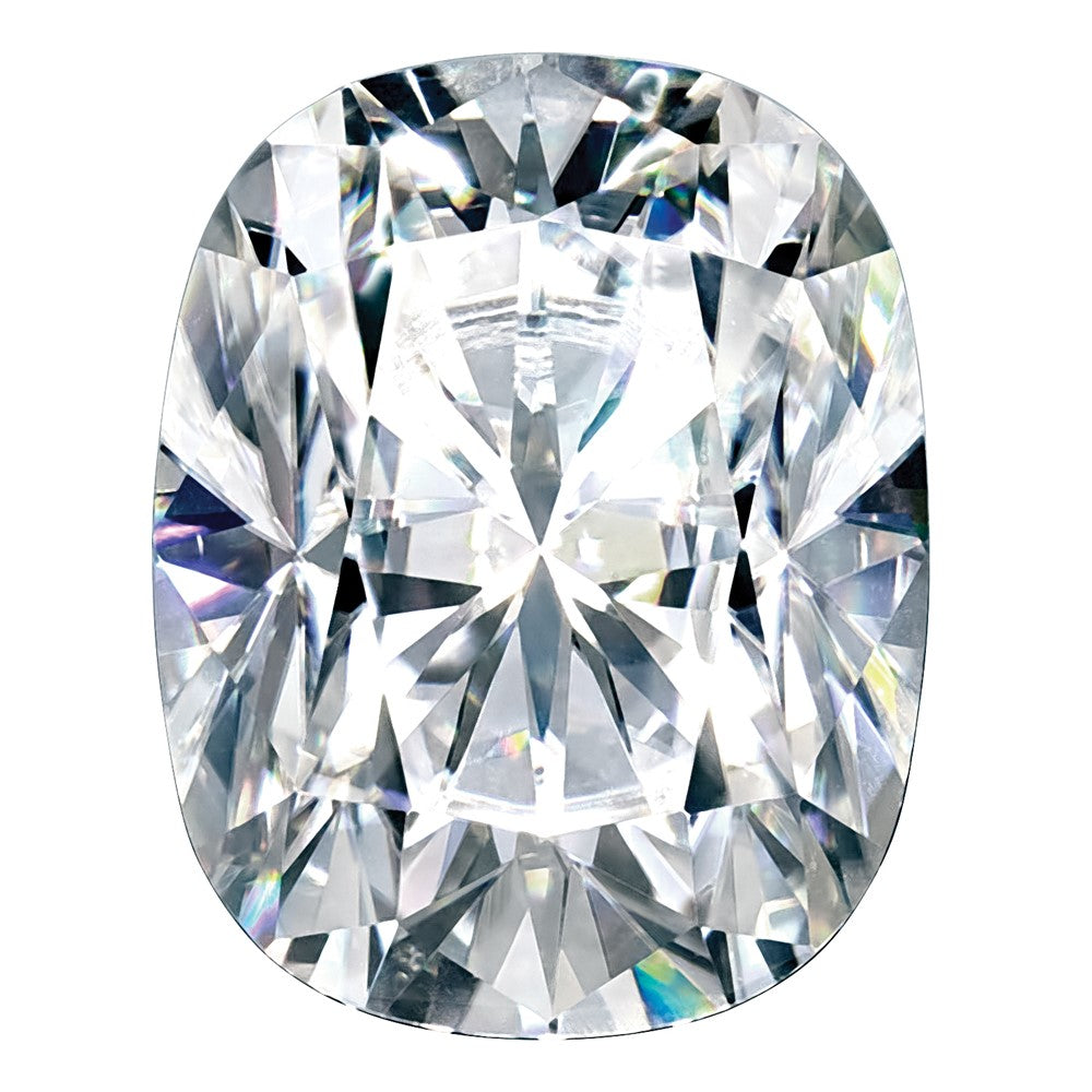Gemstone Moissanite Pure Light D-E-F Color 7X5mm Modern Long Cushion