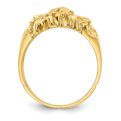 14K Yellow Gold Men's Nugget Ring