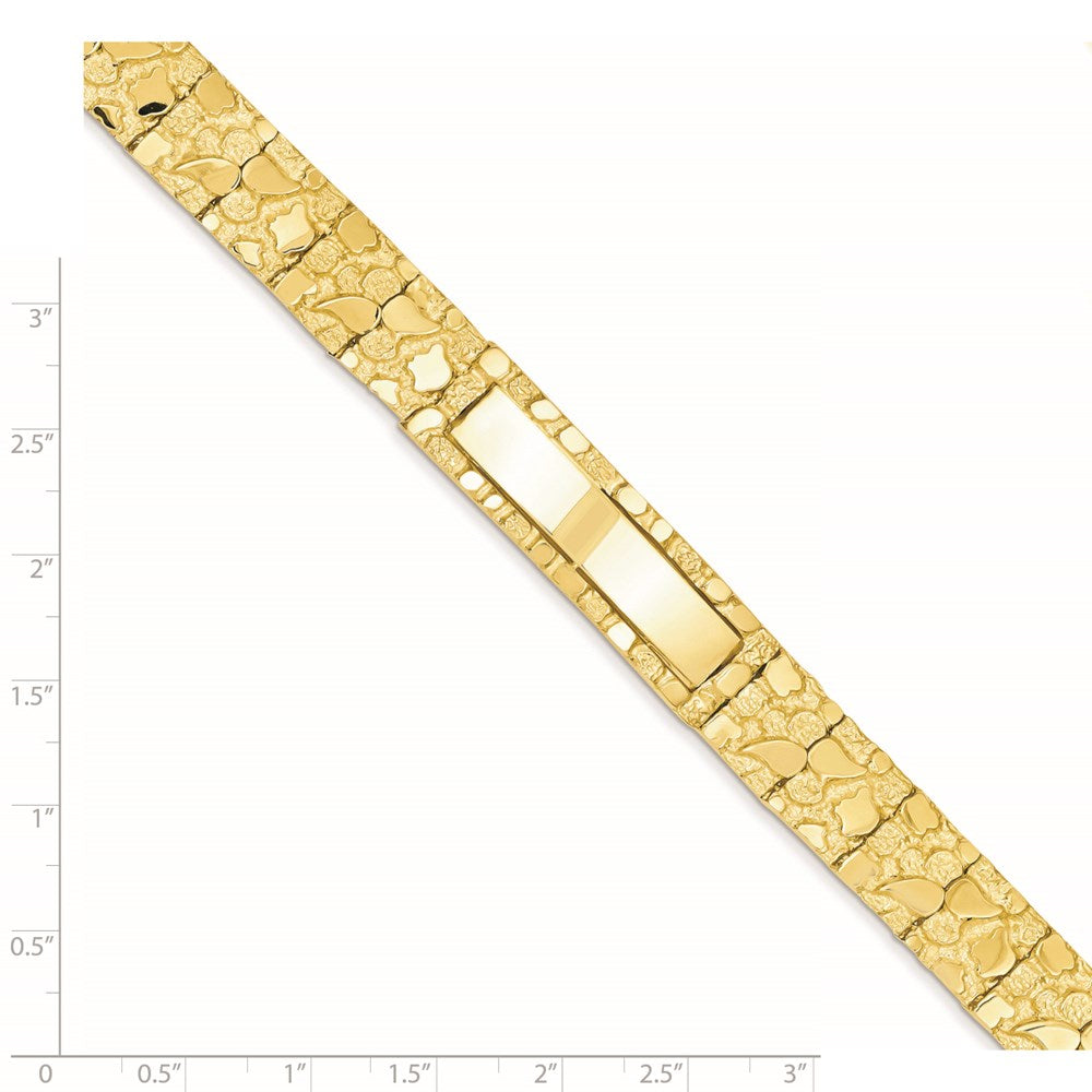 14K 12.0mm Nugget Id Bracelet