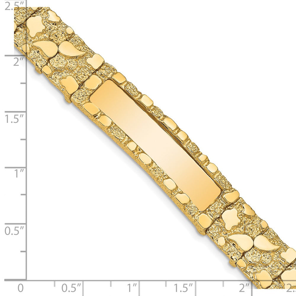 14K 12.0mm Nugget Id Bracelet