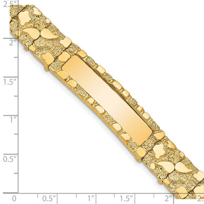 14K 12.0mm Nugget Id Bracelet