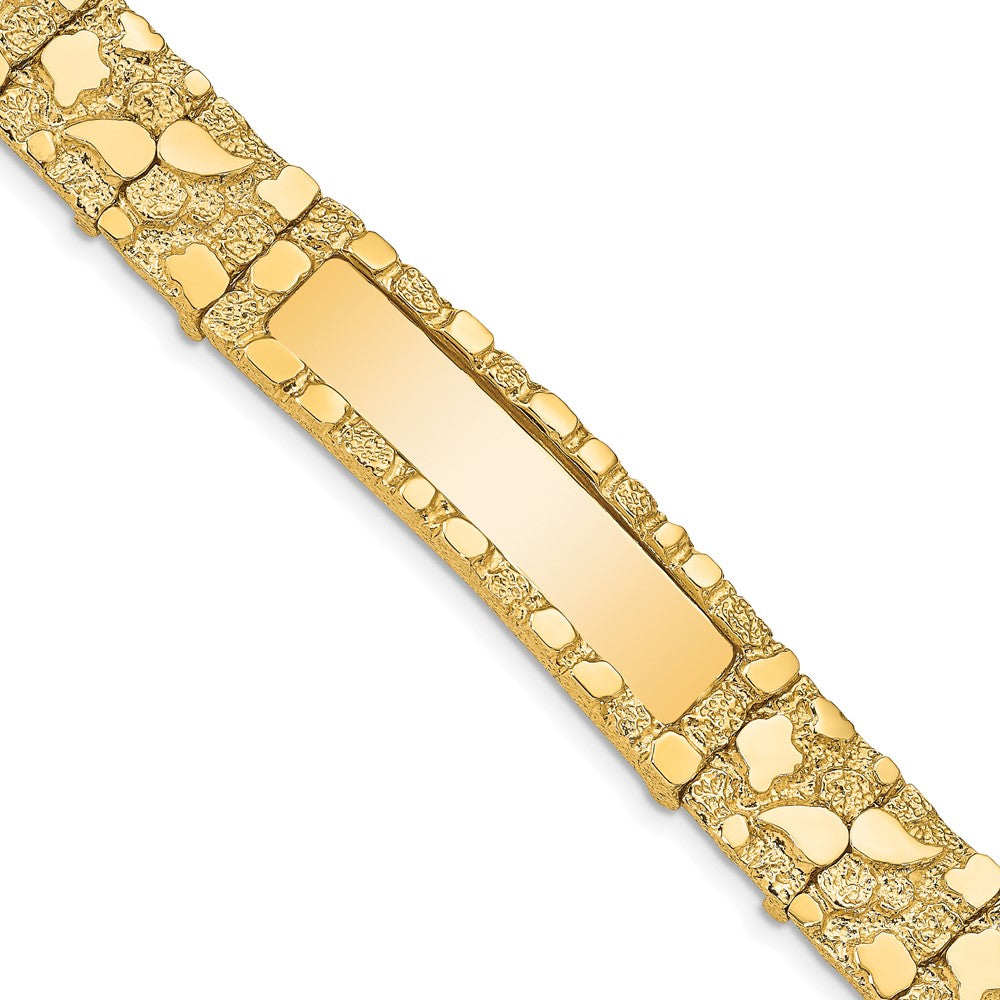 14K 12.0mm Nugget Id Bracelet