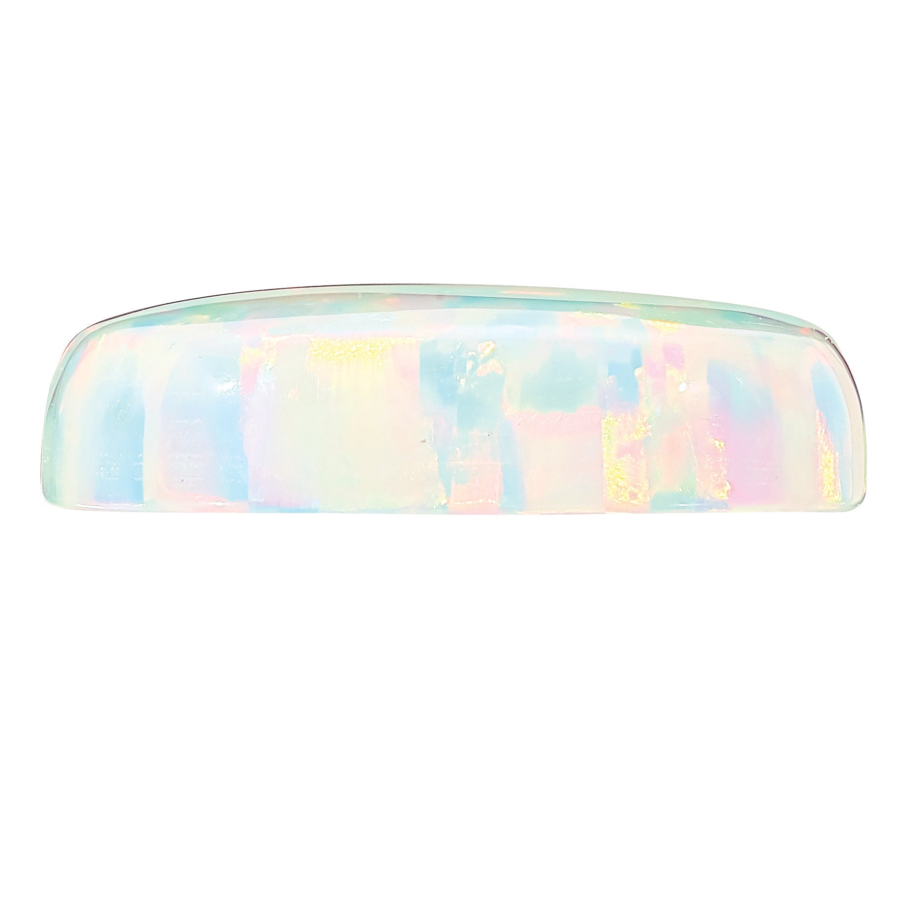 Gemstone Imitation White Opal 4mm Cushion Cabochon
