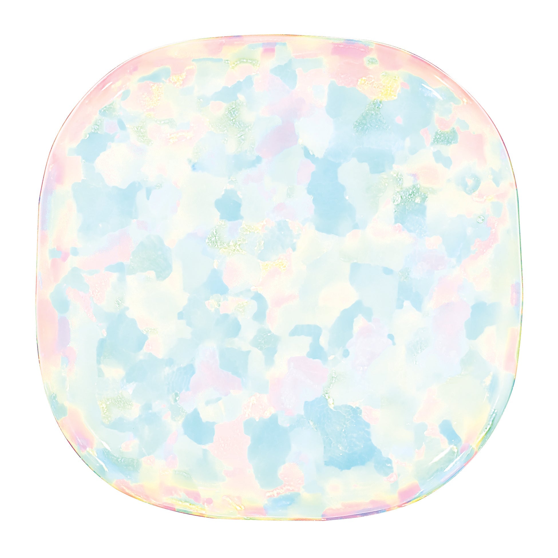 Gemstone Imitation White Opal 4mm Cushion Cabochon