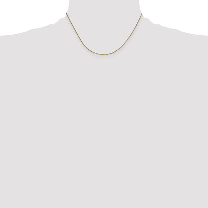 14K Yellow Gold 16 Inch .5mm Octagonal Snake With Lobster Clasp Chain Necklace