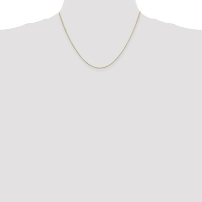 14K Yellow Gold 18 Inch .6mm Octagonal Snake With Lobster Clasp Chain Necklace