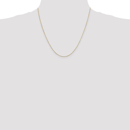 14K Yellow Gold .6mm Octagonal Snake With Lobster Clasp Chain Necklace