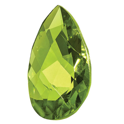 Gemstone Peridot Aa Quality 8X5mm Pear Checkerboard