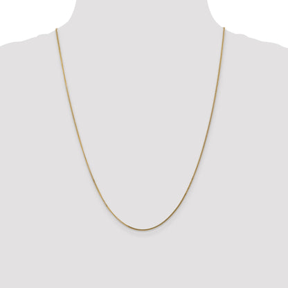 14K Yellow Gold 24 Inch 1.4mm Curb With Spring Ring Clasp Pendant Chain Necklace