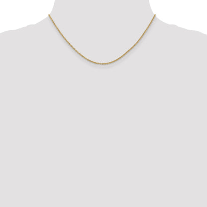 14K Yellow Gold 1.8mm Forzantine Cable With Lobster Clasp Chain Necklace