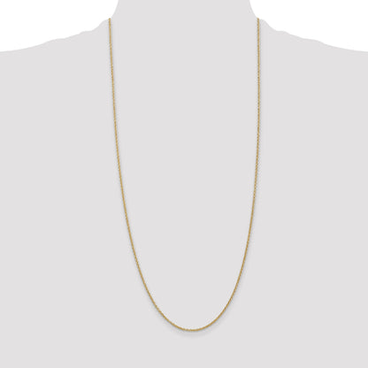 14K Yellow Gold 1.8mm Forzantine Cable With Lobster Clasp Chain Necklace