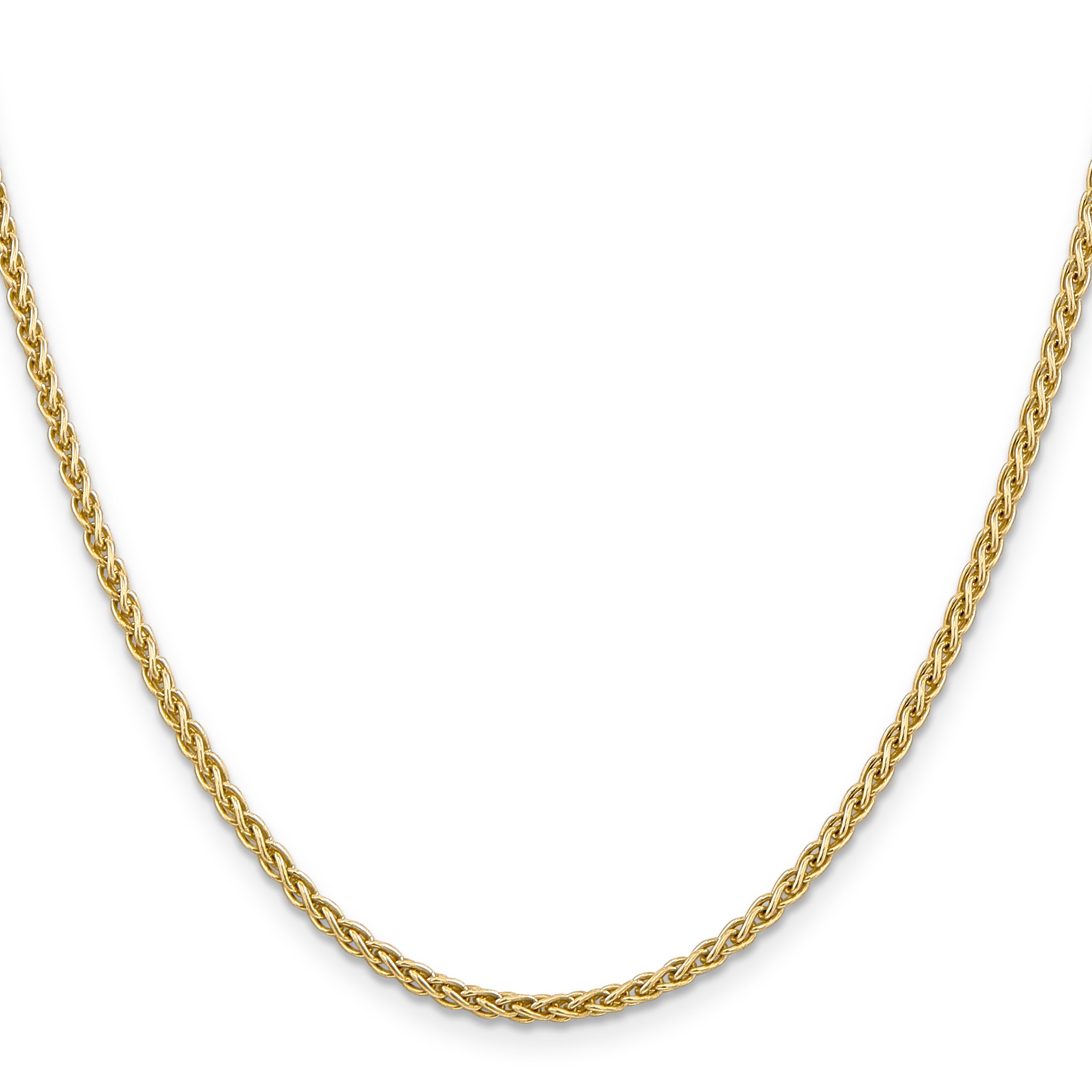 14K Yellow Gold 22 Inch 2.8mm Spiga With Lobster Clasp Chain Necklace