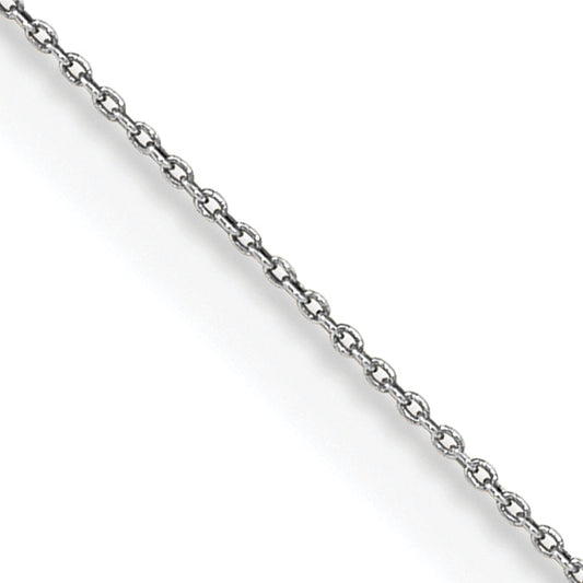 14K White Gold 13 Inch .75mm Cable With Spring Ring Clasp Pendant Chain Necklace