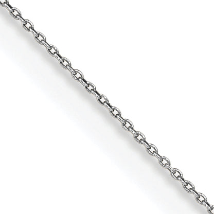 14K White Gold 20 Inch .75mm Cable With Spring Ring Clasp Pendant Chain Necklace