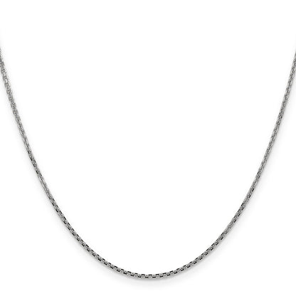 14K White Gold 16 Inch 1.45mm Diamond-Cut Cable With Lobster Clasp Chain Necklace