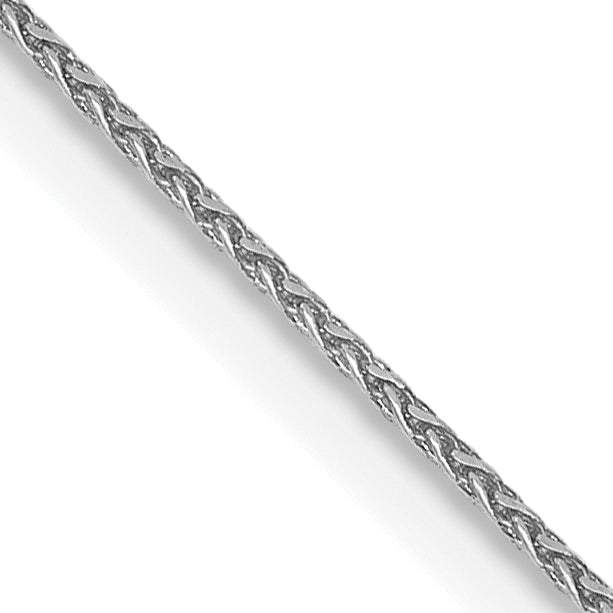 14K White Gold .85mm Diamond-Cut Spiga With Lobster Clasp Chain Necklace
