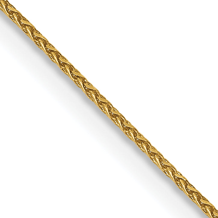 14K Yellow Gold .85mm Diamond-Cut Spiga With Spring Ring Clasp Chain Necklace