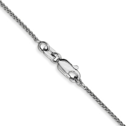 14K White Gold 1.05mm Spiga With Lobster Clasp Chain Necklace