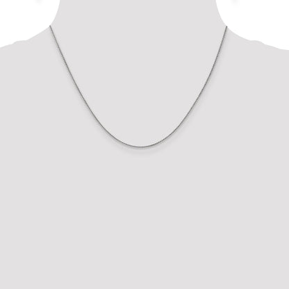 14K White Gold 1.05mm Spiga With Lobster Clasp Chain Necklace