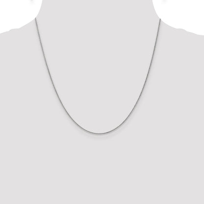 14K White Gold 1.05mm Spiga With Lobster Clasp Chain Necklace