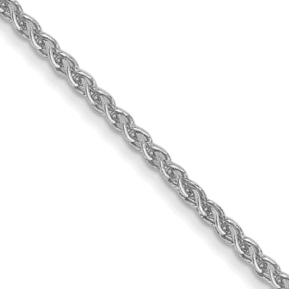 14K White Gold 1.05mm Spiga With Lobster Clasp Chain Necklace