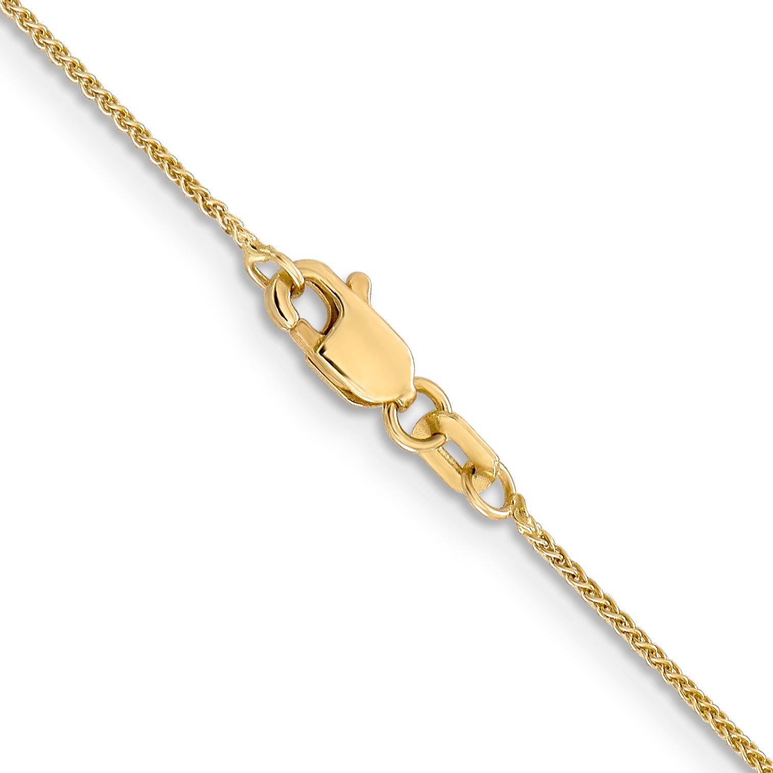 14K Yellow Gold .85mm Spiga With Lobster Clasp Chain Necklace
