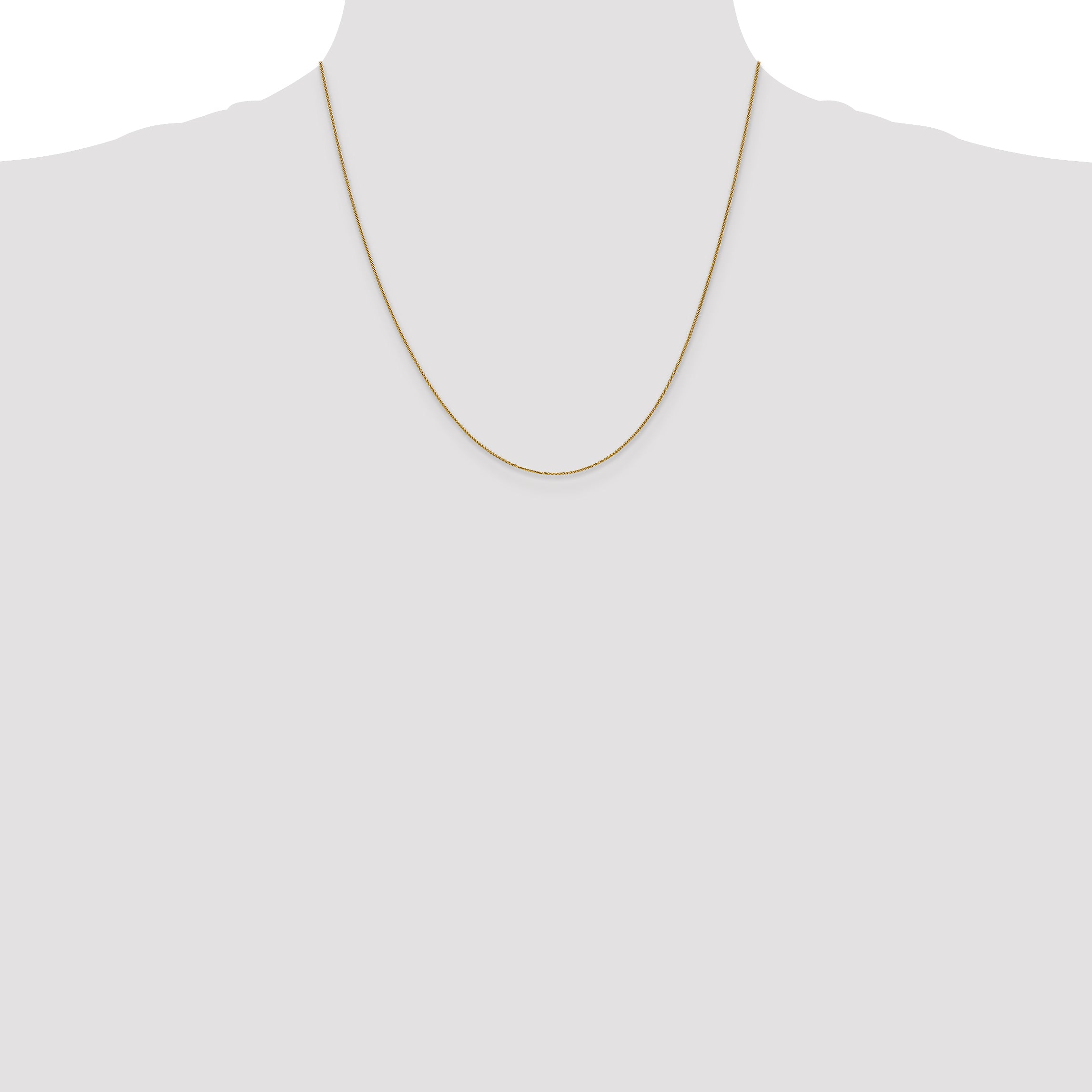 14K Yellow Gold .85mm Spiga With Lobster Clasp Chain Necklace