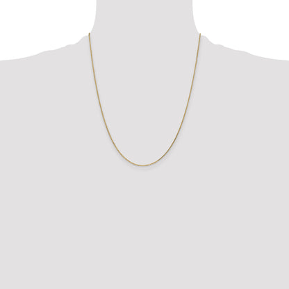 14K Yellow Gold .95mm Diamond-Cut Cable With Lobster Clasp Chain Necklace