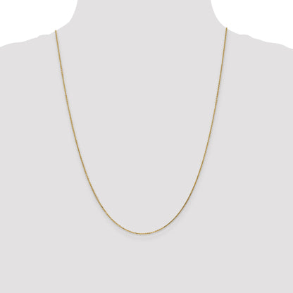 14K Yellow Gold .95mm Diamond-Cut Cable With Lobster Clasp Chain Necklace
