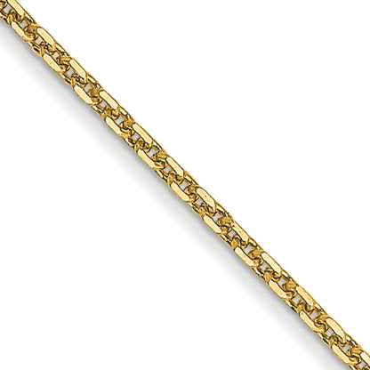 14K Yellow Gold .95mm Diamond-Cut Cable With Lobster Clasp Chain Necklace