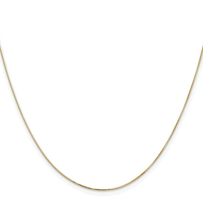 14K Yellow Gold .5mm Box With Lobster Clasp Chain Children's Necklace