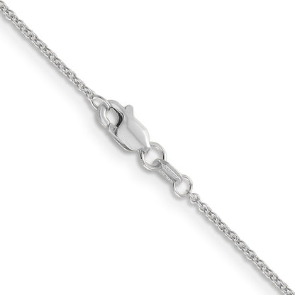 14K White Gold 14 Inch 1.2mm Cable With Lobster Clasp Chain Necklace