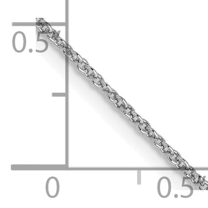 14K White Gold 14 Inch 1.2mm Cable With Lobster Clasp Chain Necklace