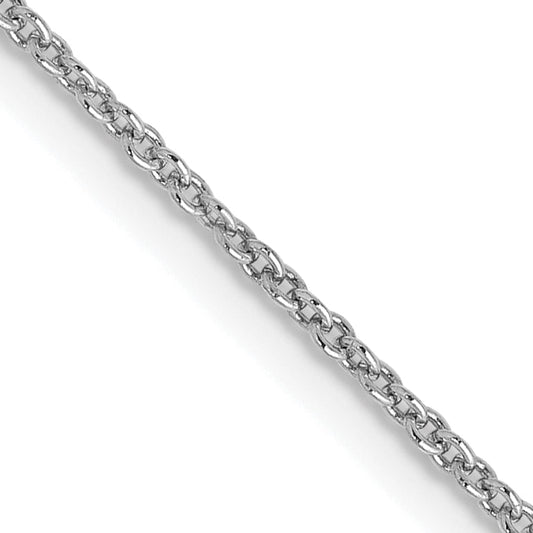 14K White Gold 14 Inch 1.2mm Cable With Lobster Clasp Chain Necklace