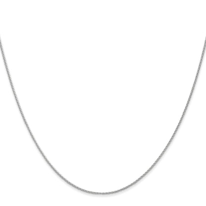 14K White Gold 14 Inch 1mm Parisian Wheat With Lobster Clasp Chain Necklace