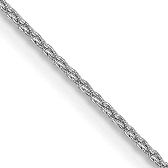 14K White Gold 18 Inch 1mm Parisian Wheat With Lobster Clasp Chain Necklace