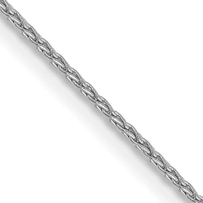 14K White Gold 30 Inch 1mm Parisian Wheat With Lobster Clasp Chain Necklace
