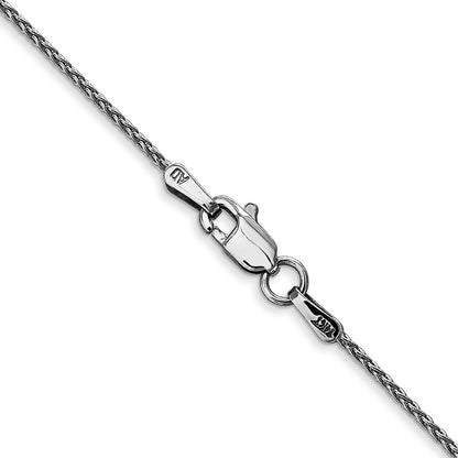 14K White Gold 30 Inch 1.2mm Parisian Wheat With Lobster Clasp Chain Necklace