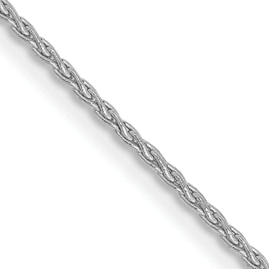 14K White Gold 20 Inch 1.2mm Parisian Wheat With Lobster Clasp Chain Necklace