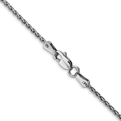 14K White Gold 30 Inch 1.5mm Parisian Wheat With Lobster Clasp Chain Necklace