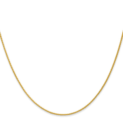 14K Yellow Gold 16 Inch 1.2mm Parisian Wheat With Lobster Clasp Chain Necklace