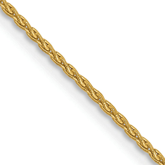 14K Yellow Gold 20 Inch 1.2mm Parisian Wheat With Lobster Clasp Chain Necklace