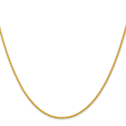 14K Yellow Gold 16 Inch 1.5mm Parisian Wheat With Lobster Clasp Chain Necklace