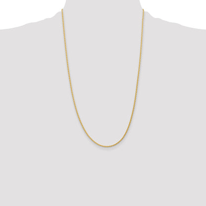 14K Yellow Gold 26 Inch 1.75mm Parisian Wheat With Lobster Clasp Chain Necklace